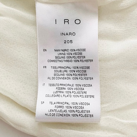 IRO Inaro "Paperbag" Belted White Sequin Shorts - Picture 9 of 11